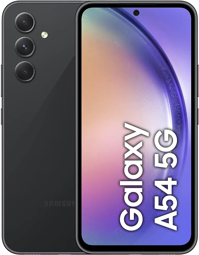 Samsung Galaxy A54 5G Mobile Phone 6.4 Inch Infinity-O FHD+ screen 256GB Black 3 Year Extended Manufacturer Warranty (UK Version)