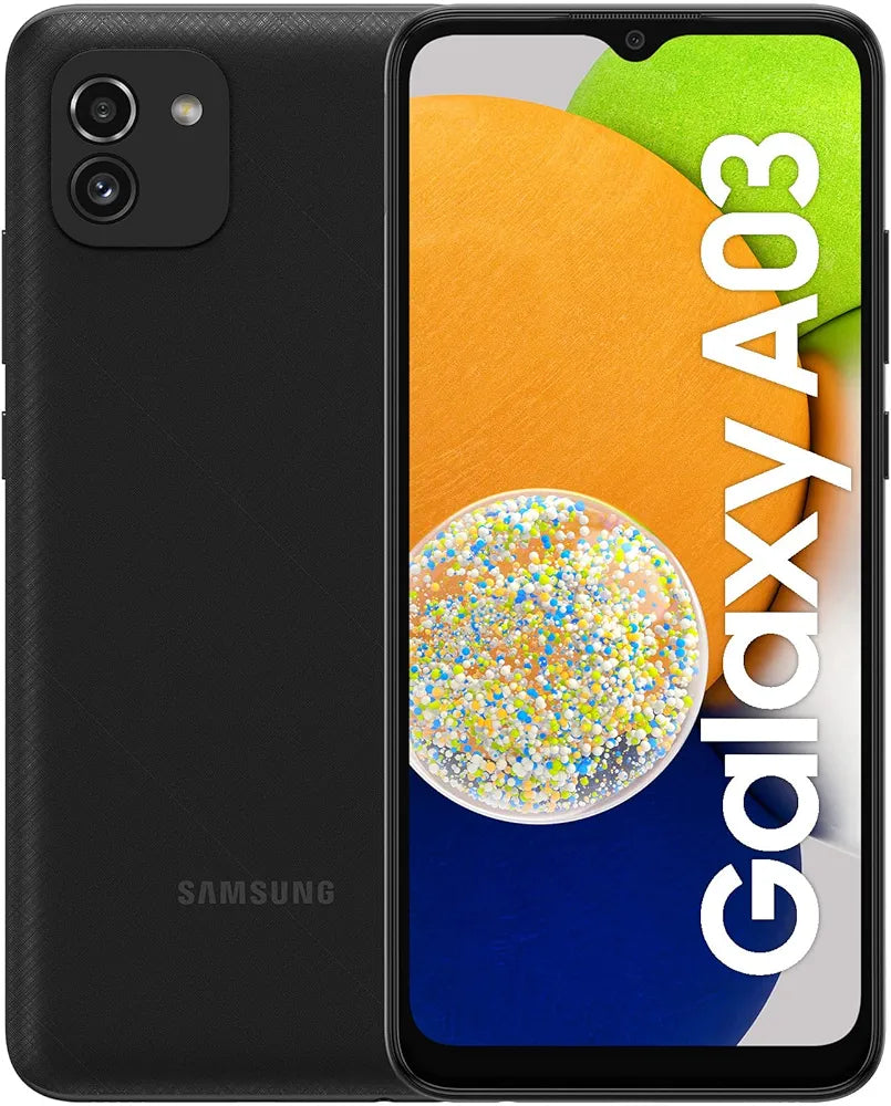 Samsung Galaxy A03 Android Smartphone, 6.5-Inch Infinity-V HD + Display, 4 GB of RAM and 64 GB of Expandable Internal Memory, 5,000 mAh Battery, Black