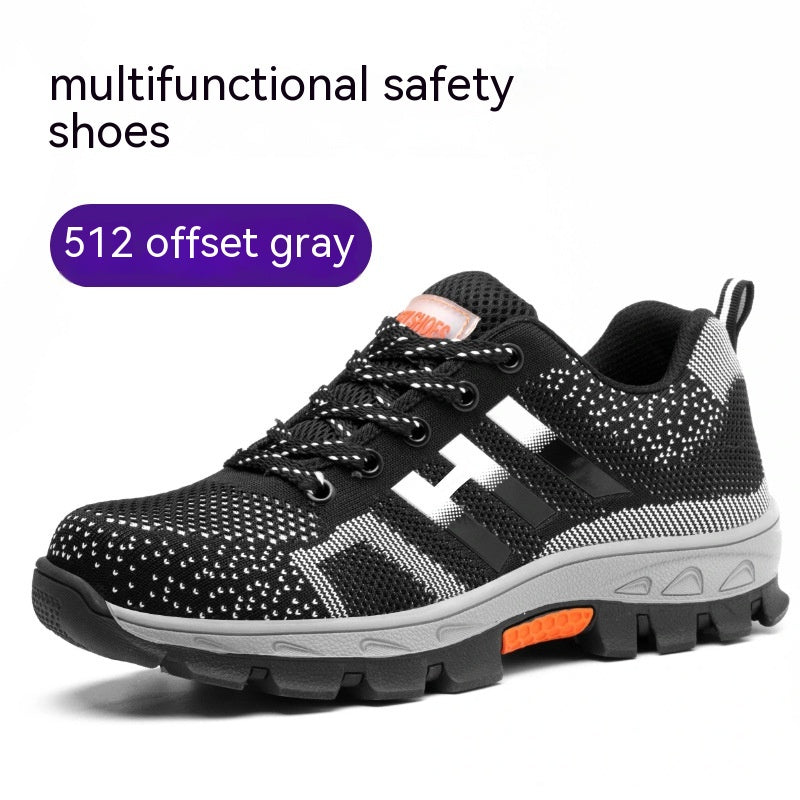 Mens Lightweight Breathable Anti-smash And Anti-puncture Labor Insurance Shoes