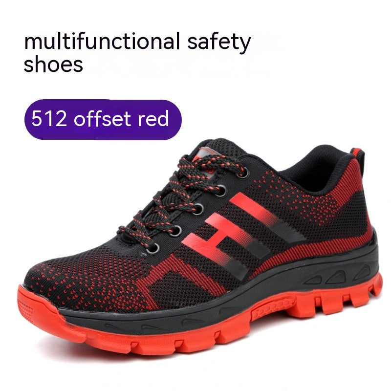 Mens Lightweight Breathable Anti-smash And Anti-puncture Labor Insurance Shoes